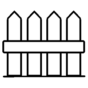 Hier sehen Sie ein Icon, welches ein Zaun darstellt.
