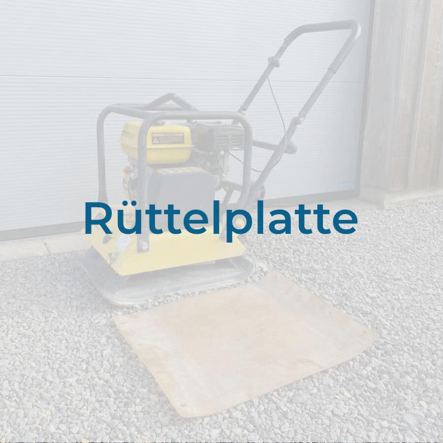 zaunbau-kaplan_ruettelplatte Hier sehen Sie eine Rüttelplatte mit Zubehör.
